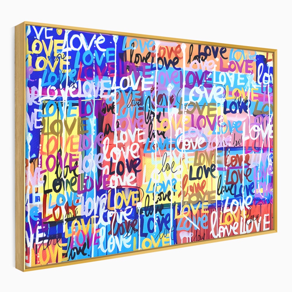 Tablou Canvas Premium LuxCanva® B1080, Iubire , Living, Graffiti, Dragoste, Iubire, Dormitor, Culori Vibrante