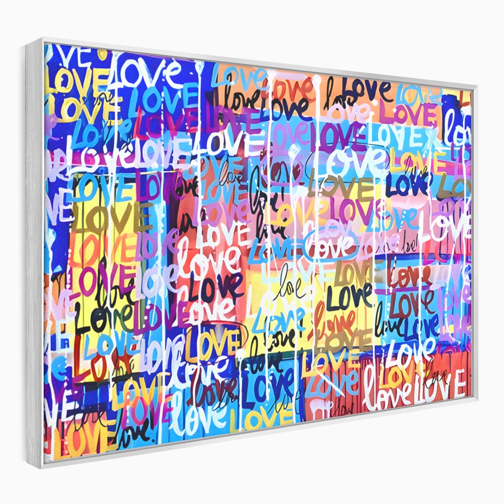 Tablou Canvas Premium LuxCanva® B1080, Iubire , Living, Graffiti, Dragoste, Iubire, Dormitor, Culori Vibrante