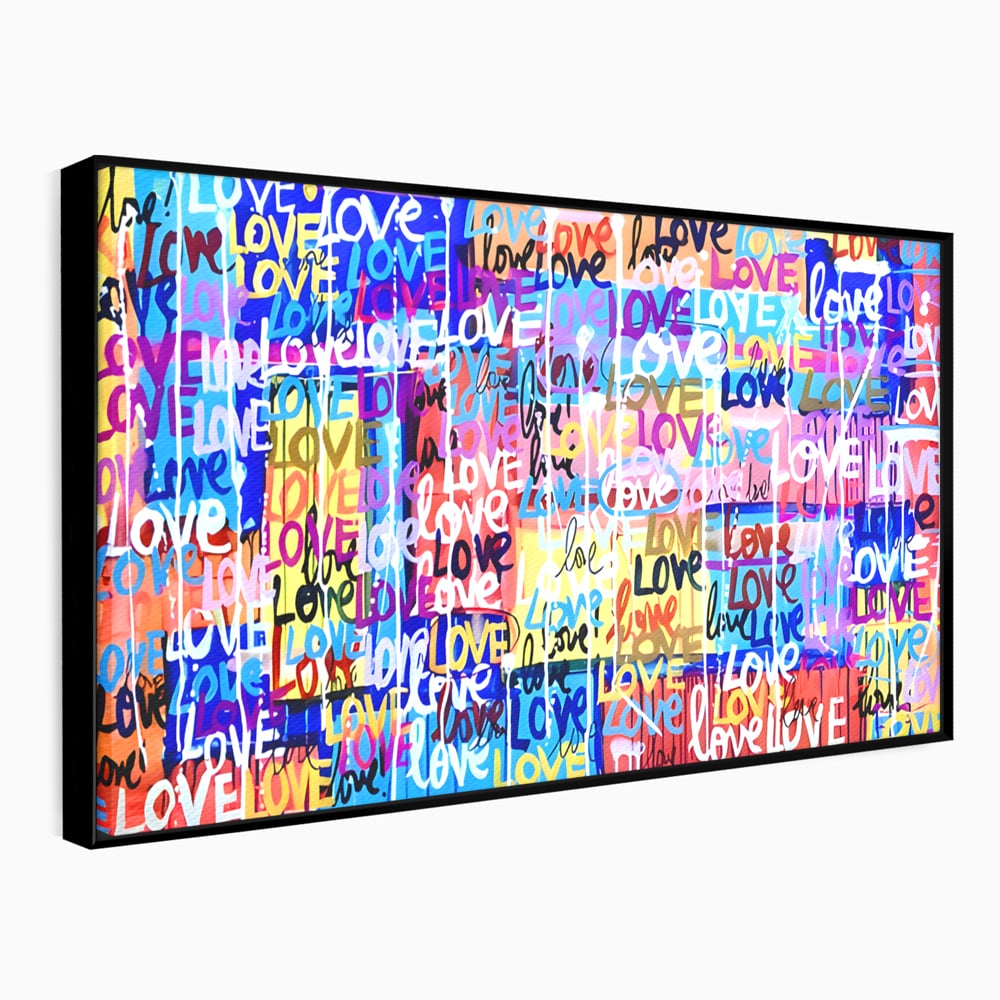 Tablou Canvas Premium LuxCanva® B1080, Iubire , Living, Graffiti, Dragoste, Iubire, Dormitor, Culori Vibrante