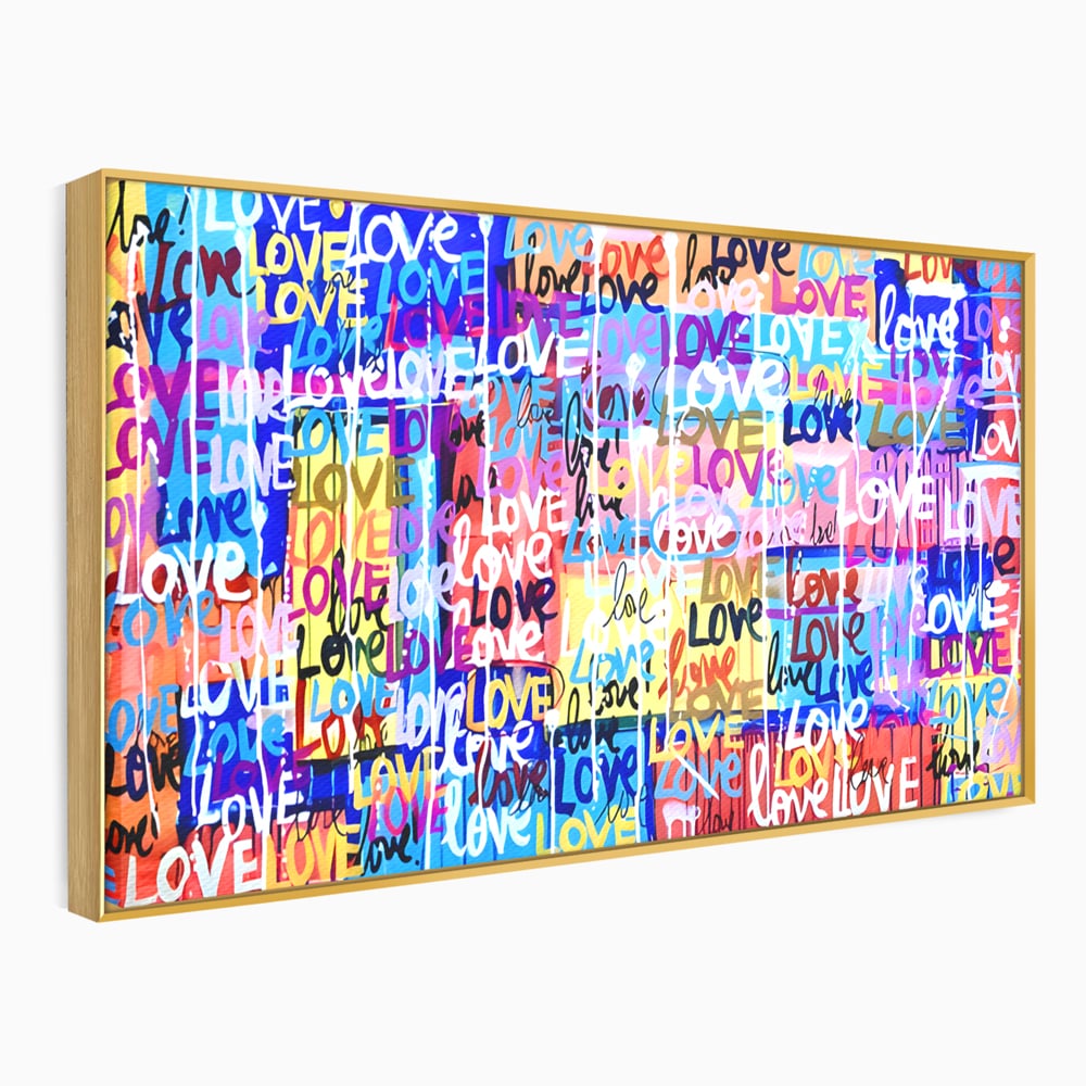 Tablou Canvas Premium LuxCanva® B1080, Iubire , Living, Graffiti, Dragoste, Iubire, Dormitor, Culori Vibrante