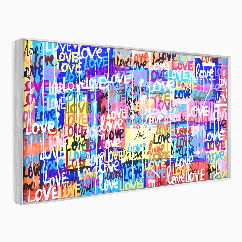 Tablou Canvas Premium LuxCanva® B1080, Iubire , Living, Graffiti, Dragoste, Iubire, Dormitor, Culori Vibrante