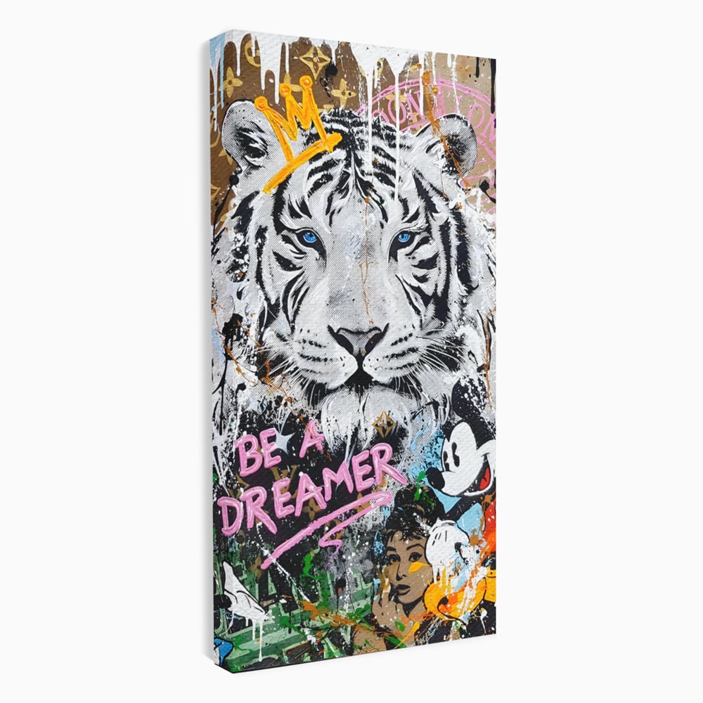 Tablou Canvas Premium LuxCanva® B1081, Be A Dreamer , Living, Tigru, Amy Jade Winehouse, Dormitor, Audrey Hepburn, Mickey, Personaje, Film, Muzica, Culori Vibrante