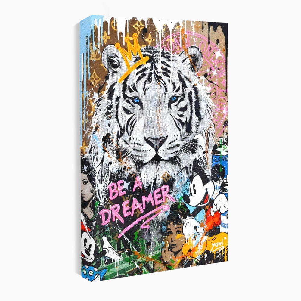 Tablou Canvas Premium LuxCanva® B1081, Be A Dreamer , Living, Tigru, Amy Jade Winehouse, Dormitor, Audrey Hepburn, Mickey, Personaje, Film, Muzica, Culori Vibrante