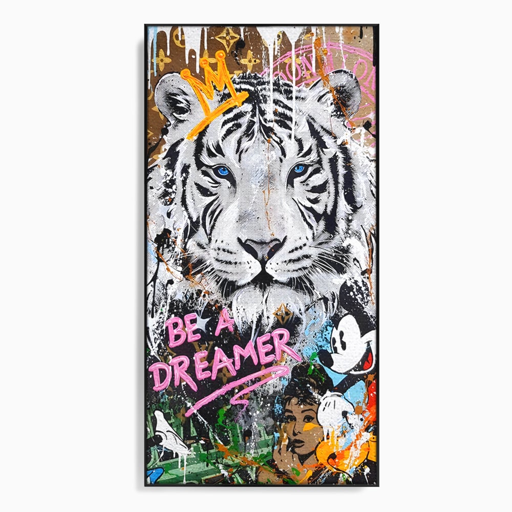 Tablou Canvas Premium LuxCanva® B1081, Be A Dreamer , Living, Tigru, Amy Jade Winehouse, Dormitor, Audrey Hepburn, Mickey, Personaje, Film, Muzica, Culori Vibrante