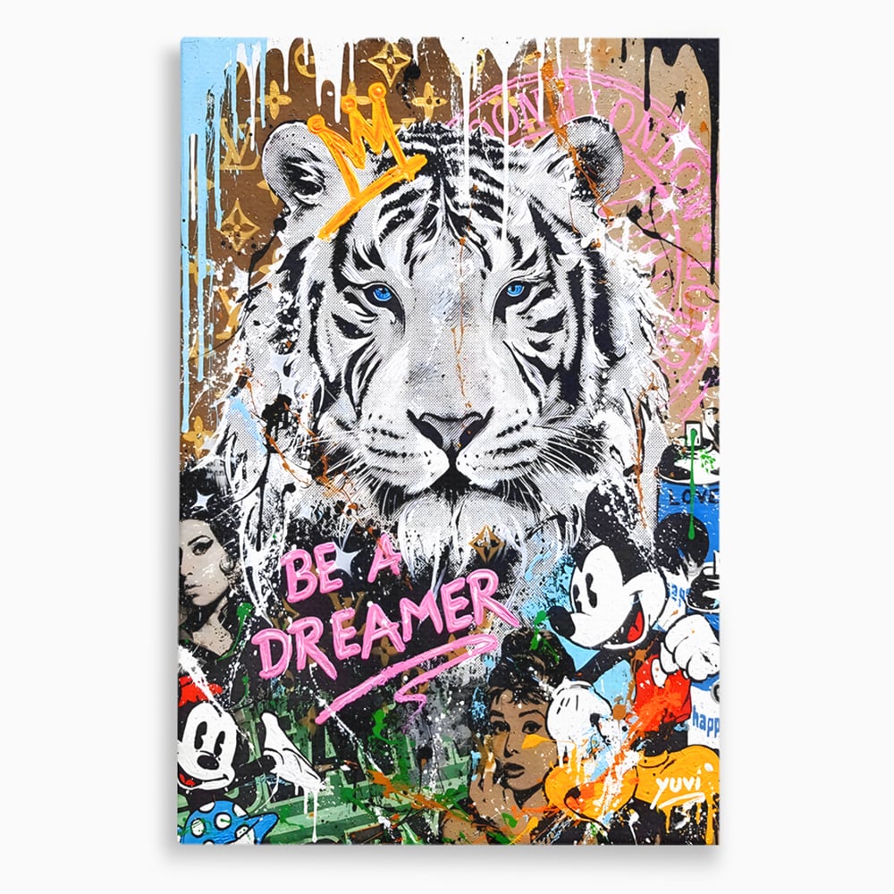 Tablou Canvas Premium LuxCanva® B1081, Be A Dreamer , Living, Tigru, Amy Jade Winehouse, Dormitor, Audrey Hepburn, Mickey, Personaje, Film, Muzica, Culori Vibrante