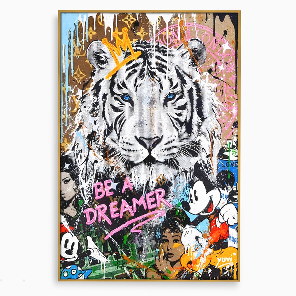 Tablou Canvas Premium LuxCanva® B1081, Be A Dreamer , Living, Tigru, Amy Jade Winehouse, Dormitor, Audrey Hepburn, Mickey, Personaje, Film, Muzica, Culori Vibrante