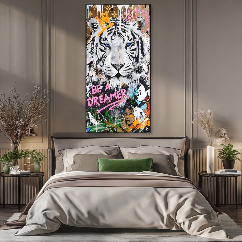 Tablou Canvas Premium LuxCanva® B1081, Be A Dreamer , Living, Tigru, Amy Jade Winehouse, Dormitor, Audrey Hepburn, Mickey, Personaje, Film, Muzica, Culori Vibrante
