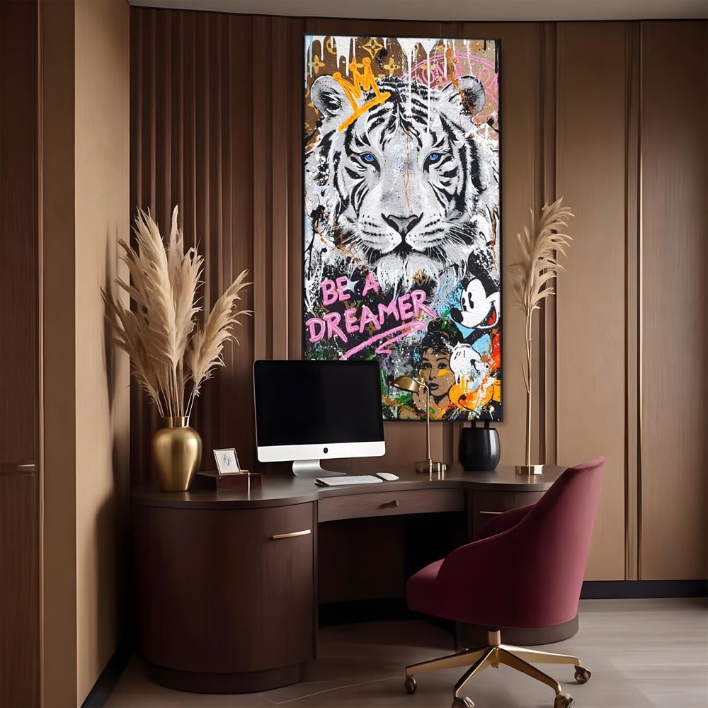 Tablou Canvas Premium LuxCanva® B1081, Be A Dreamer , Living, Tigru, Amy Jade Winehouse, Dormitor, Audrey Hepburn, Mickey, Personaje, Film, Muzica, Culori Vibrante