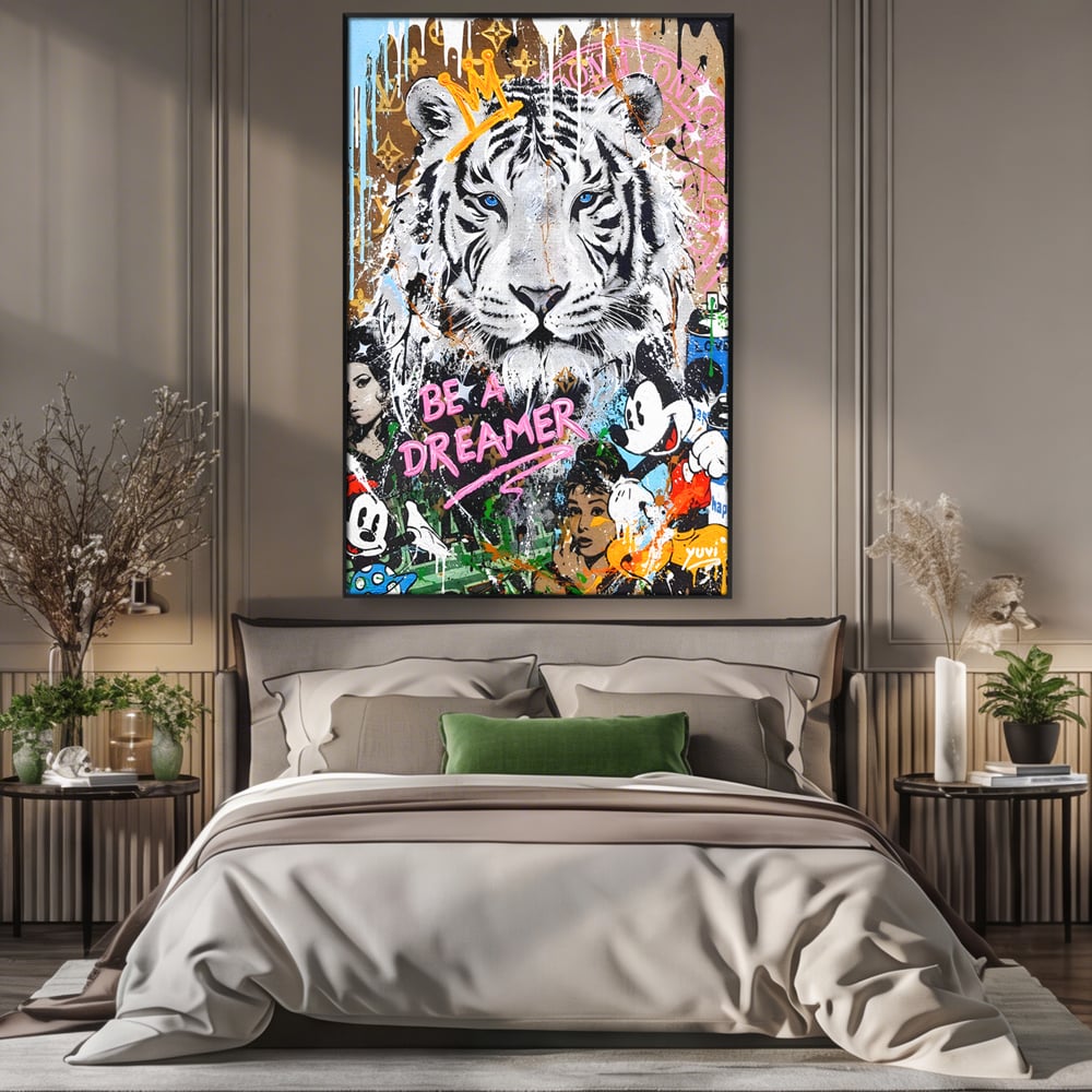 Tablou Canvas Premium LuxCanva® B1081, Be A Dreamer , Living, Tigru, Amy Jade Winehouse, Dormitor, Audrey Hepburn, Mickey, Personaje, Film, Muzica, Culori Vibrante