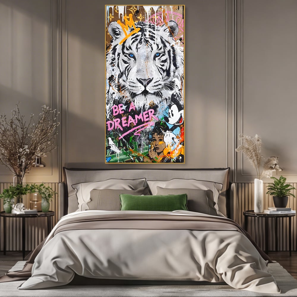 Tablou Canvas Premium LuxCanva® B1081, Be A Dreamer , Living, Tigru, Amy Jade Winehouse, Dormitor, Audrey Hepburn, Mickey, Personaje, Film, Muzica, Culori Vibrante