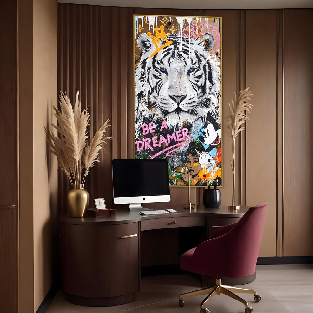 Tablou Canvas Premium LuxCanva® B1081, Be A Dreamer , Living, Tigru, Amy Jade Winehouse, Dormitor, Audrey Hepburn, Mickey, Personaje, Film, Muzica, Culori Vibrante