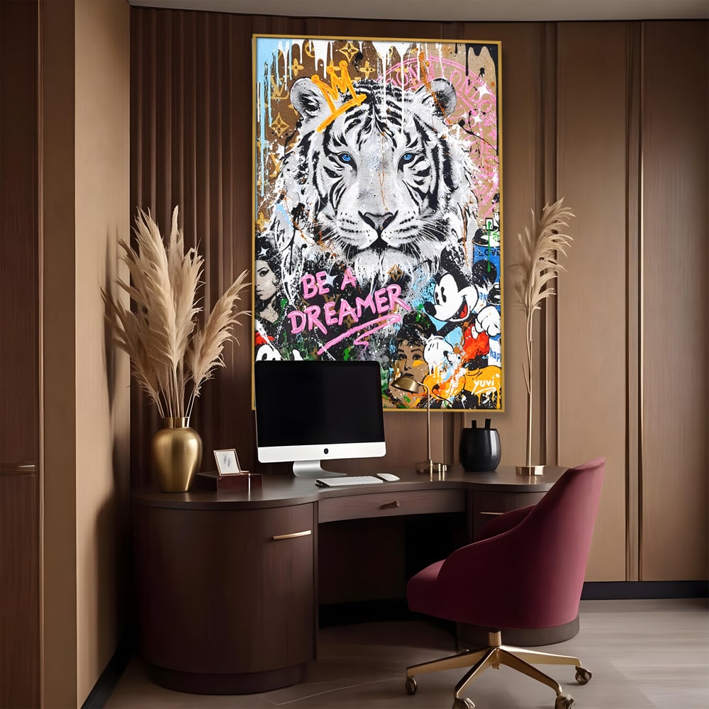 Tablou Canvas Premium LuxCanva® B1081, Be A Dreamer , Living, Tigru, Amy Jade Winehouse, Dormitor, Audrey Hepburn, Mickey, Personaje, Film, Muzica, Culori Vibrante
