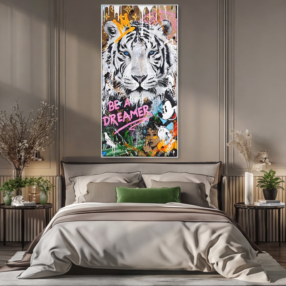 Tablou Canvas Premium LuxCanva® B1081, Be A Dreamer , Living, Tigru, Amy Jade Winehouse, Dormitor, Audrey Hepburn, Mickey, Personaje, Film, Muzica, Culori Vibrante