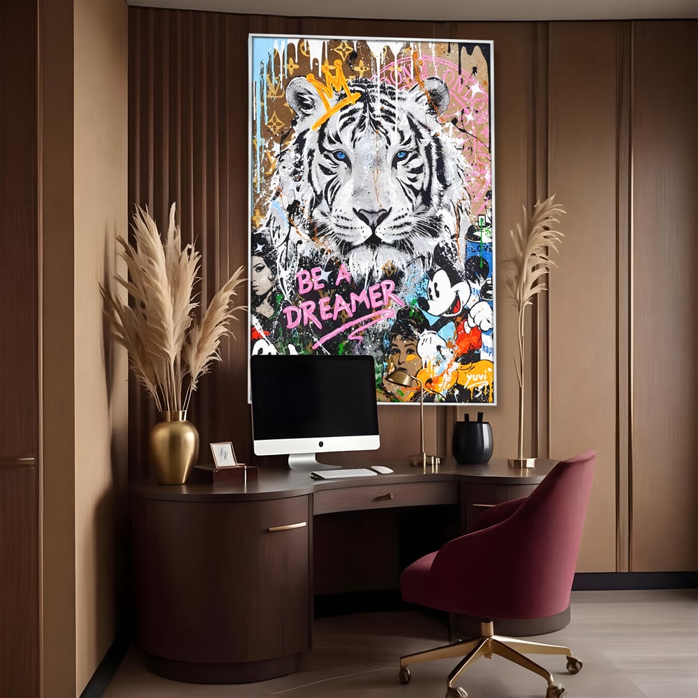 Tablou Canvas Premium LuxCanva® B1081, Be A Dreamer , Living, Tigru, Amy Jade Winehouse, Dormitor, Audrey Hepburn, Mickey, Personaje, Film, Muzica, Culori Vibrante