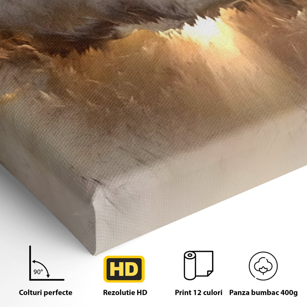 Tablou Canvas Premium LuxCanva® B1082, Divina Lumina ,  Living, Abstract, Rasarit, Dormitor, Lumina, Liniste, Pace, Culori Vibrante