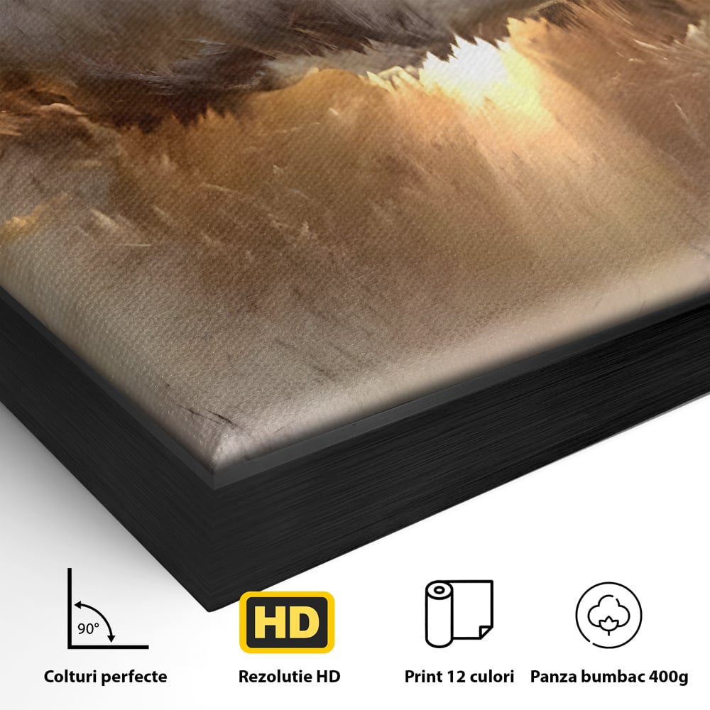 Tablou Canvas Premium LuxCanva® B1082, Divina Lumina ,  Living, Abstract, Rasarit, Dormitor, Lumina, Liniste, Pace, Culori Vibrante