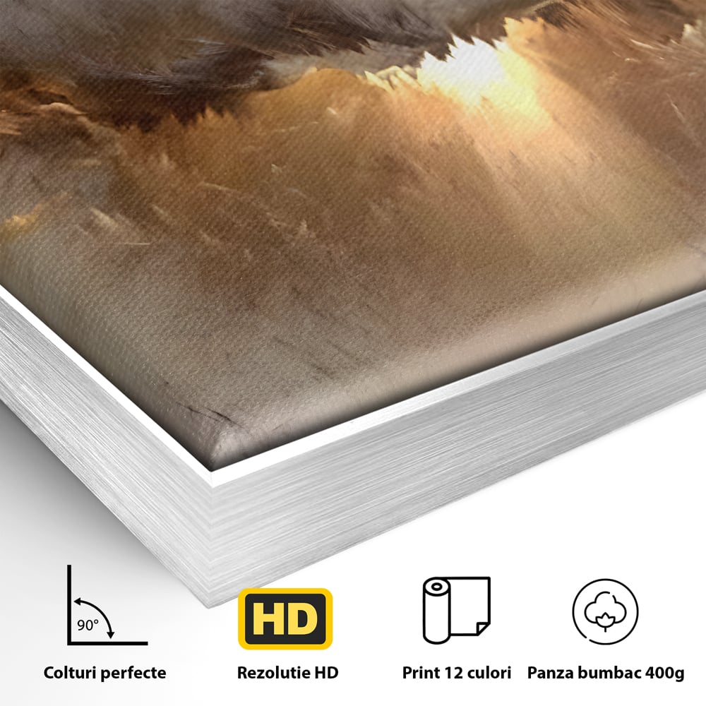 Tablou Canvas Premium LuxCanva® B1082, Divina Lumina ,  Living, Abstract, Rasarit, Dormitor, Lumina, Liniste, Pace, Culori Vibrante
