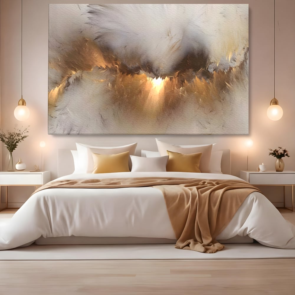 Tablou Canvas Premium LuxCanva® B1082, Divina Lumina ,  Living, Abstract, Rasarit, Dormitor, Lumina, Liniste, Pace, Culori Vibrante