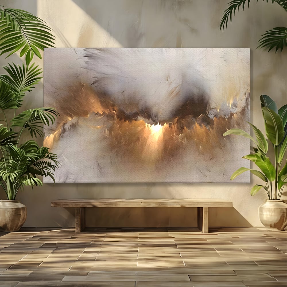 Tablou Canvas Premium LuxCanva® B1082, Divina Lumina ,  Living, Abstract, Rasarit, Dormitor, Lumina, Liniste, Pace, Culori Vibrante