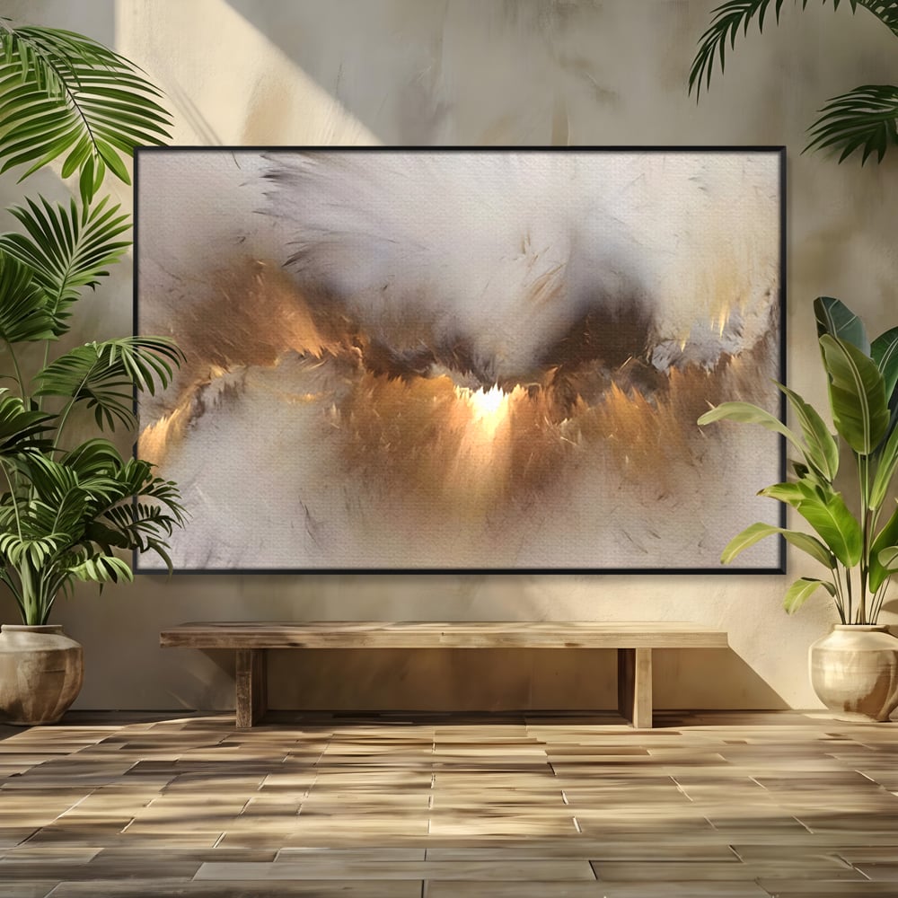 Tablou Canvas Premium LuxCanva® B1082, Divina Lumina ,  Living, Abstract, Rasarit, Dormitor, Lumina, Liniste, Pace, Culori Vibrante