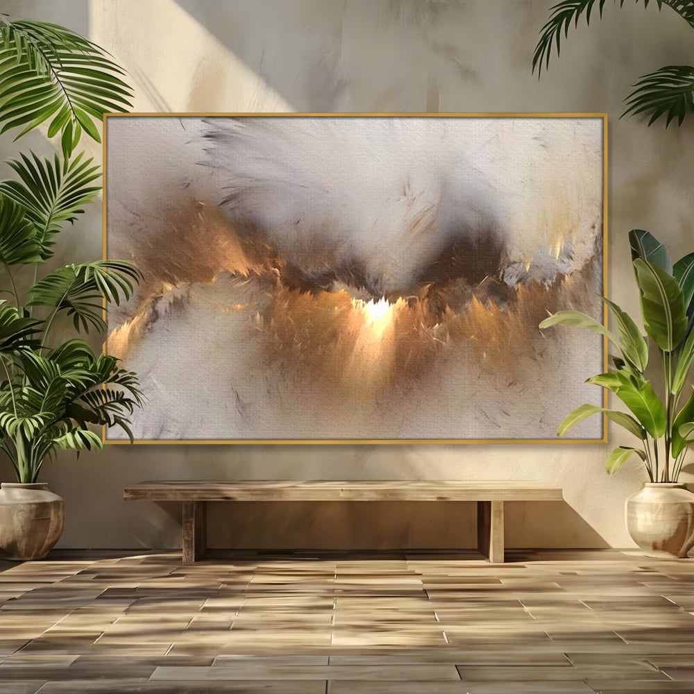 Tablou Canvas Premium LuxCanva® B1082, Divina Lumina ,  Living, Abstract, Rasarit, Dormitor, Lumina, Liniste, Pace, Culori Vibrante