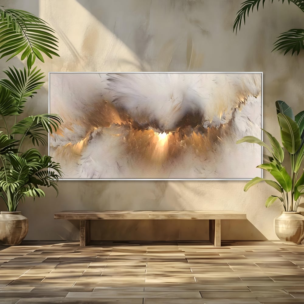 Tablou Canvas Premium LuxCanva® B1082, Divina Lumina ,  Living, Abstract, Rasarit, Dormitor, Lumina, Liniste, Pace, Culori Vibrante