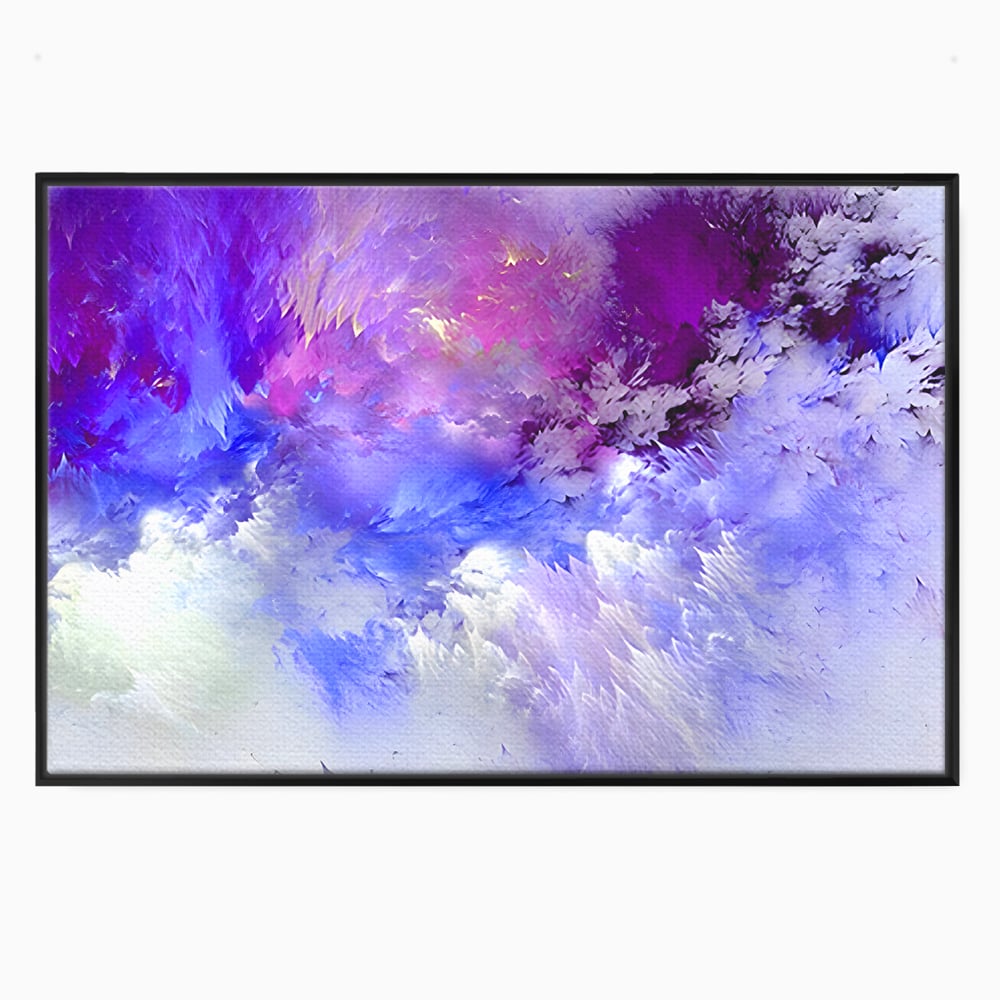 Tablou Canvas Premium LuxCanva® B1083, Dansul Culorilor ,  Living, Abstract, Visare, Dormitor, Mov, Liniste, Albastru, Culori Vibrante