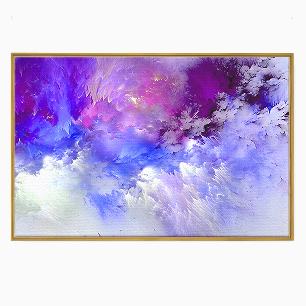 Tablou Canvas Premium LuxCanva® B1083, Dansul Culorilor ,  Living, Abstract, Visare, Dormitor, Mov, Liniste, Albastru, Culori Vibrante