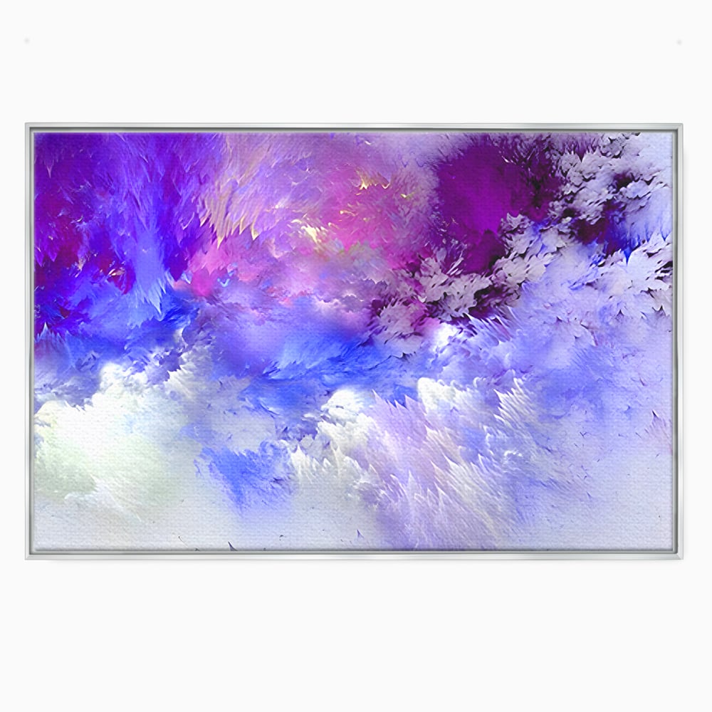 Tablou Canvas Premium LuxCanva® B1083, Dansul Culorilor ,  Living, Abstract, Visare, Dormitor, Mov, Liniste, Albastru, Culori Vibrante