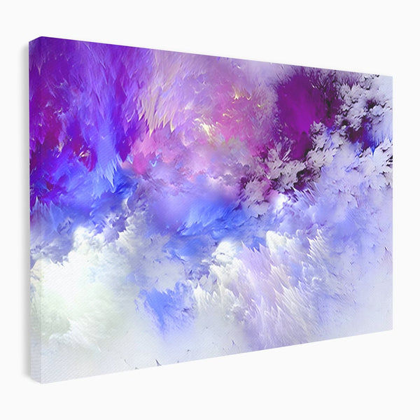 Tablou Canvas Premium LuxCanva® B1083, Dansul Culorilor ,  Living, Abstract, Visare, Dormitor, Mov, Liniste, Albastru, Culori Vibrante