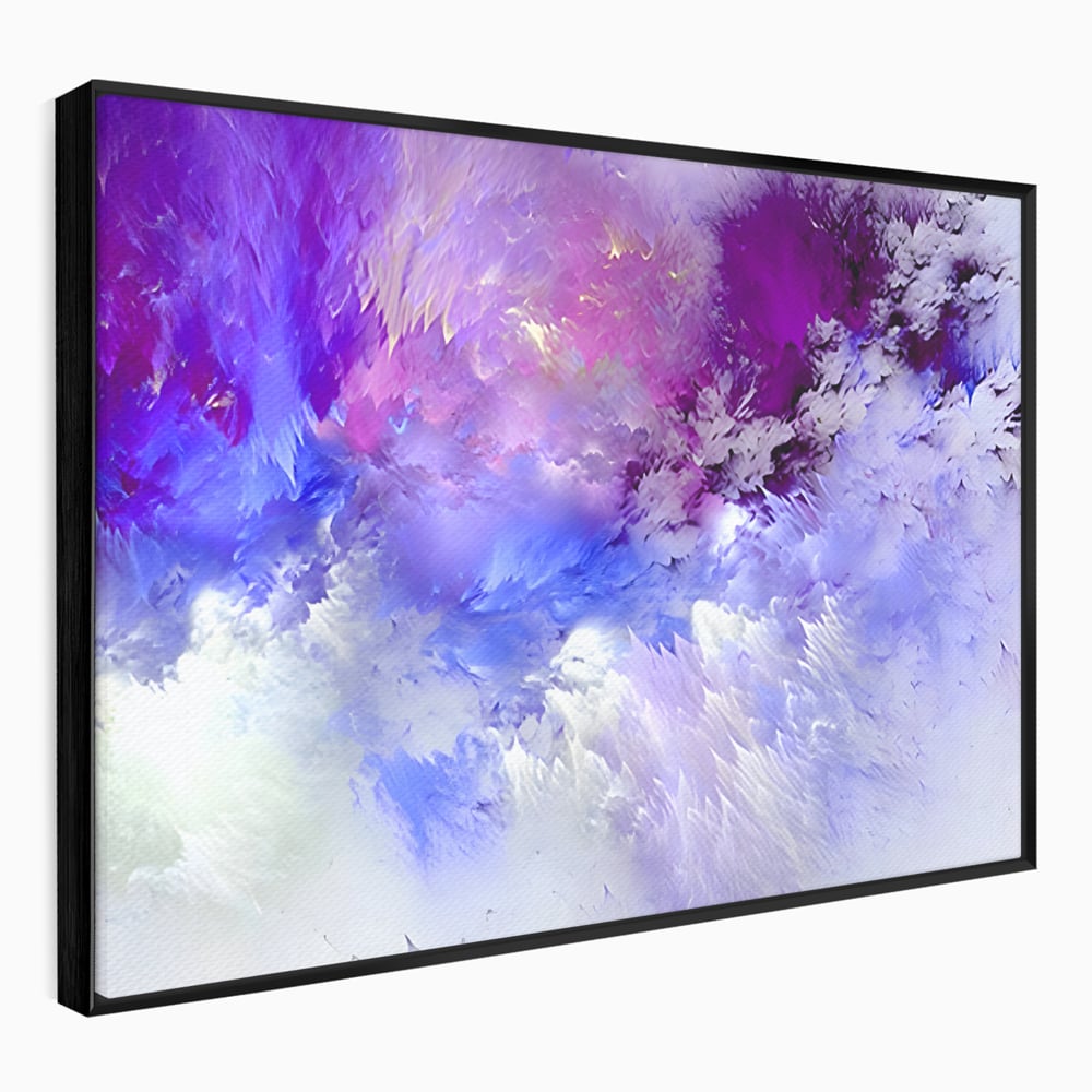 Tablou Canvas Premium LuxCanva® B1083, Dansul Culorilor ,  Living, Abstract, Visare, Dormitor, Mov, Liniste, Albastru, Culori Vibrante
