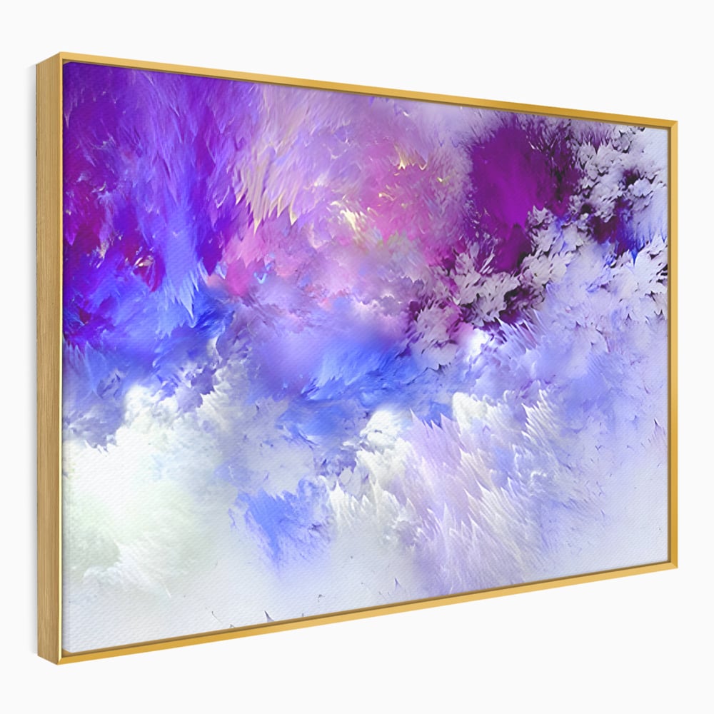Tablou Canvas Premium LuxCanva® B1083, Dansul Culorilor ,  Living, Abstract, Visare, Dormitor, Mov, Liniste, Albastru, Culori Vibrante