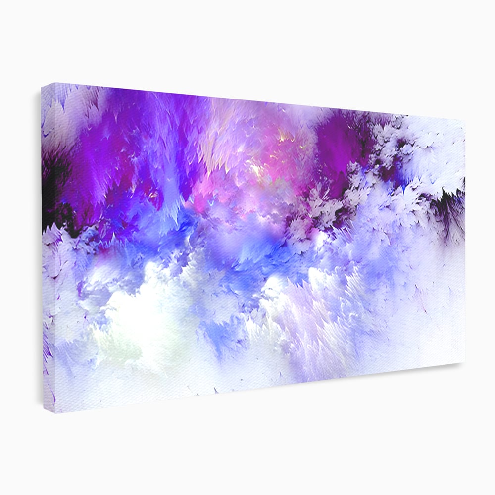 Tablou Canvas Premium LuxCanva® B1083, Dansul Culorilor ,  Living, Abstract, Visare, Dormitor, Mov, Liniste, Albastru, Culori Vibrante