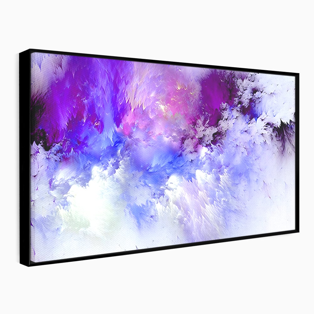 Tablou Canvas Premium LuxCanva® B1083, Dansul Culorilor ,  Living, Abstract, Visare, Dormitor, Mov, Liniste, Albastru, Culori Vibrante