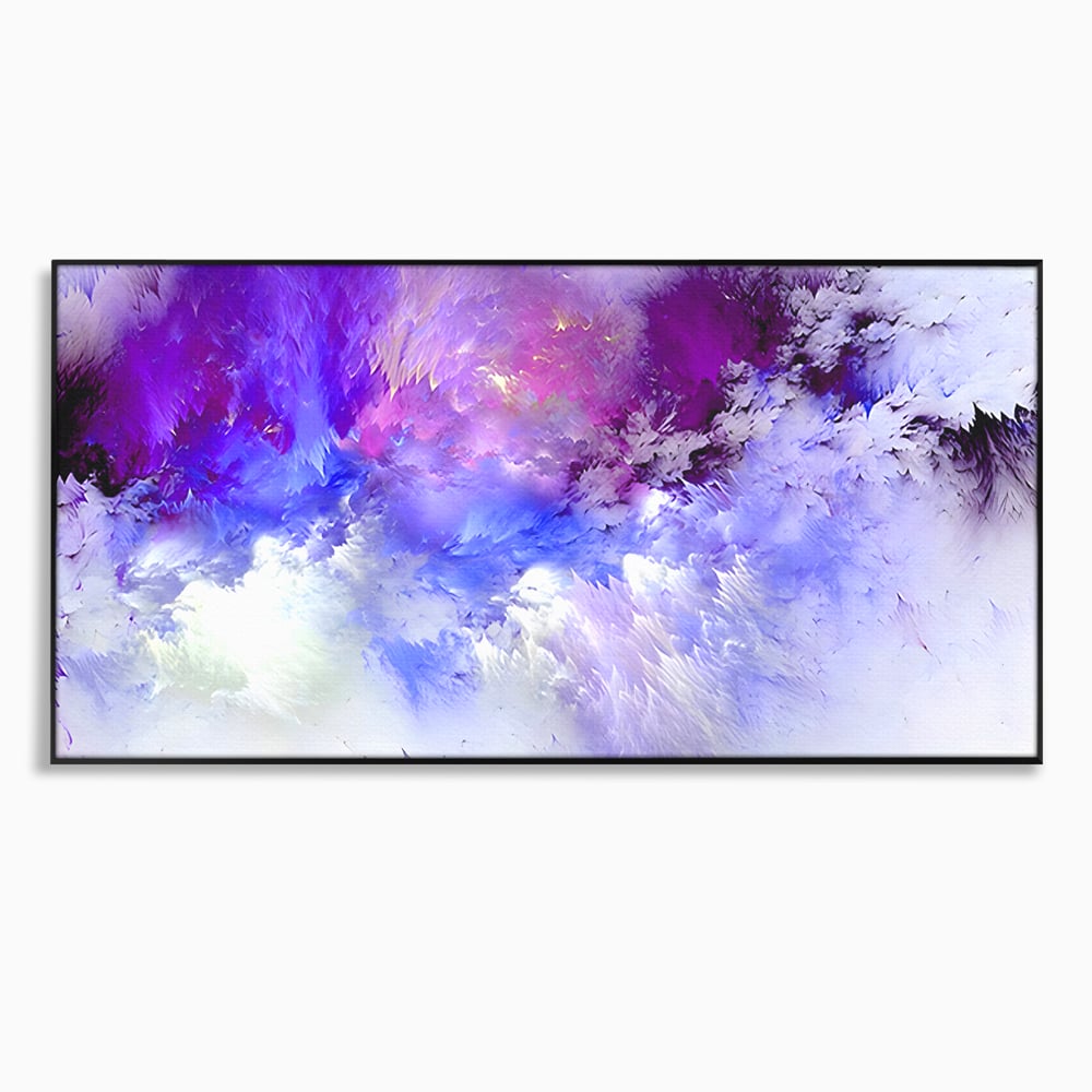 Tablou Canvas Premium LuxCanva® B1083, Dansul Culorilor ,  Living, Abstract, Visare, Dormitor, Mov, Liniste, Albastru, Culori Vibrante