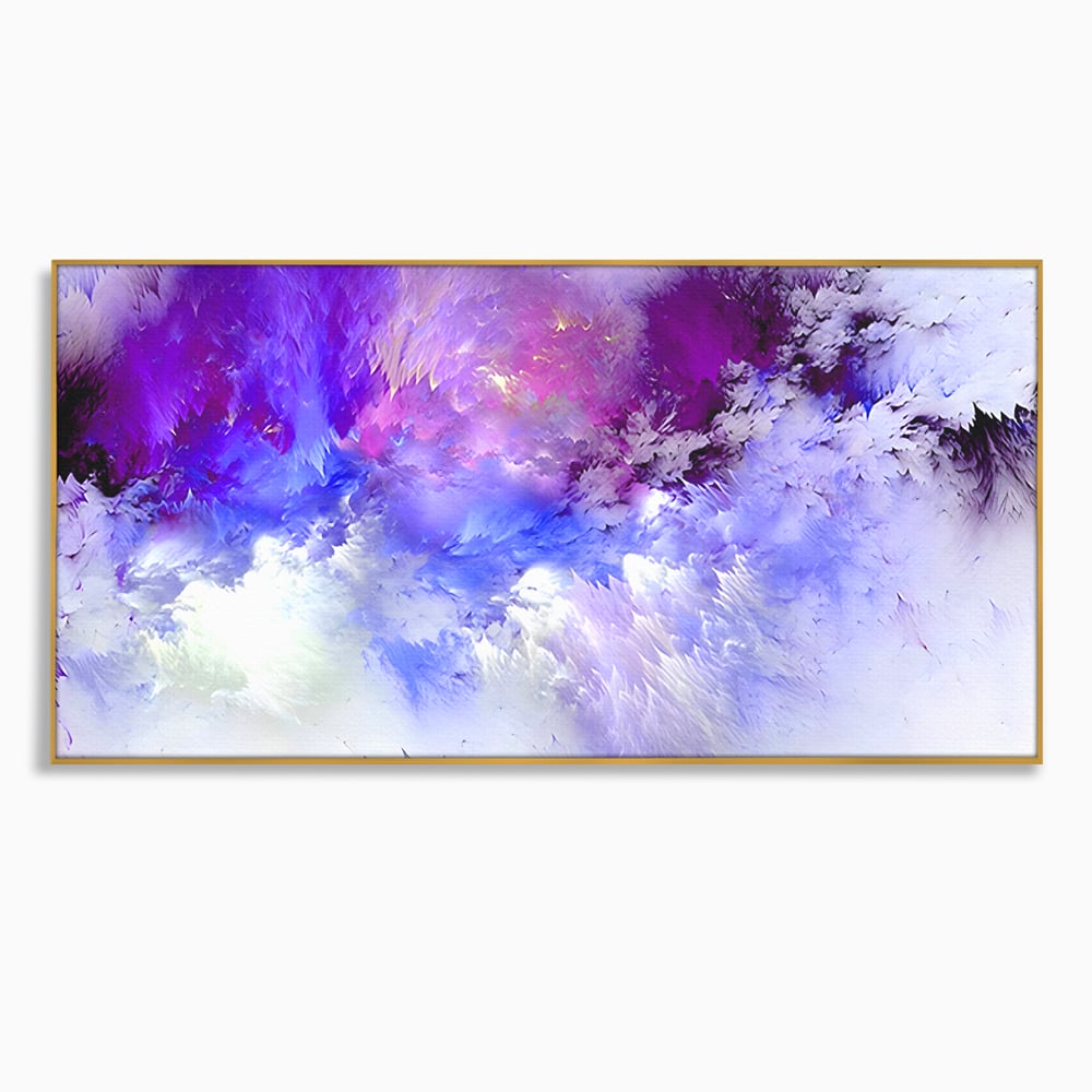 Tablou Canvas Premium LuxCanva® B1083, Dansul Culorilor ,  Living, Abstract, Visare, Dormitor, Mov, Liniste, Albastru, Culori Vibrante