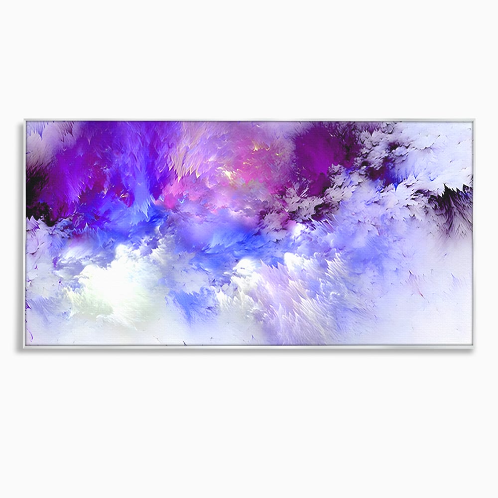 Tablou Canvas Premium LuxCanva® B1083, Dansul Culorilor ,  Living, Abstract, Visare, Dormitor, Mov, Liniste, Albastru, Culori Vibrante