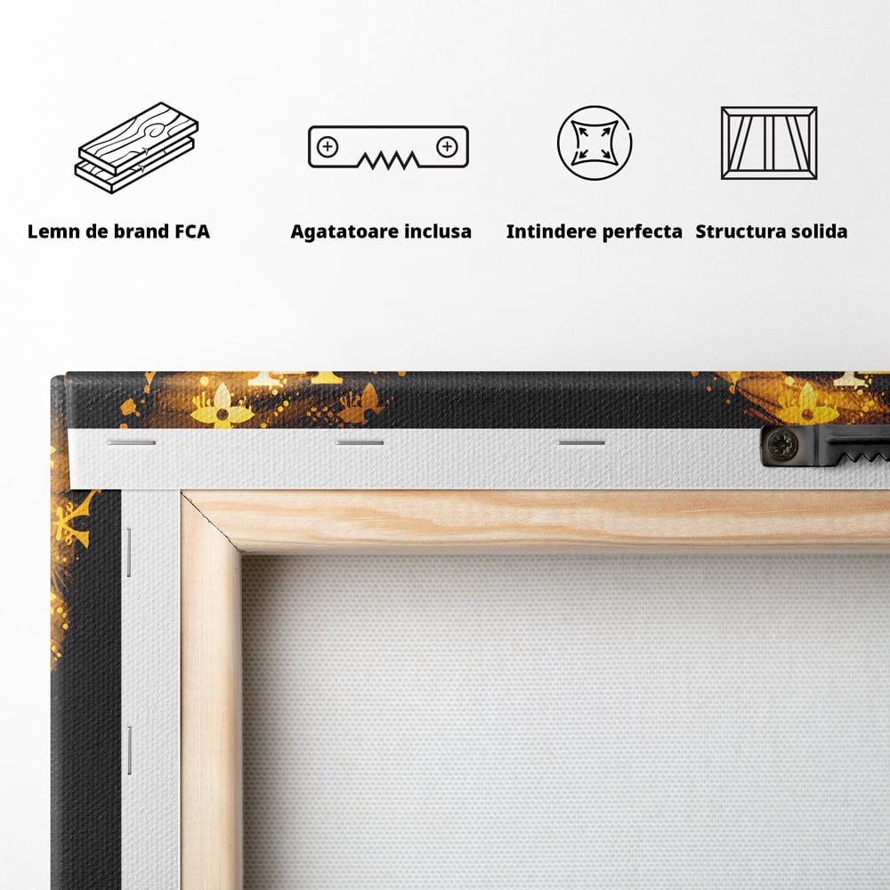 Leinwand Premium Canvas Wandkunst, LuxCanva® B1084, Louis Vuitton Schmetterling, Wohnen, Modehaus, Paris, Büro, Mode, Luxus, Schmetterling, Schwarz und Gold