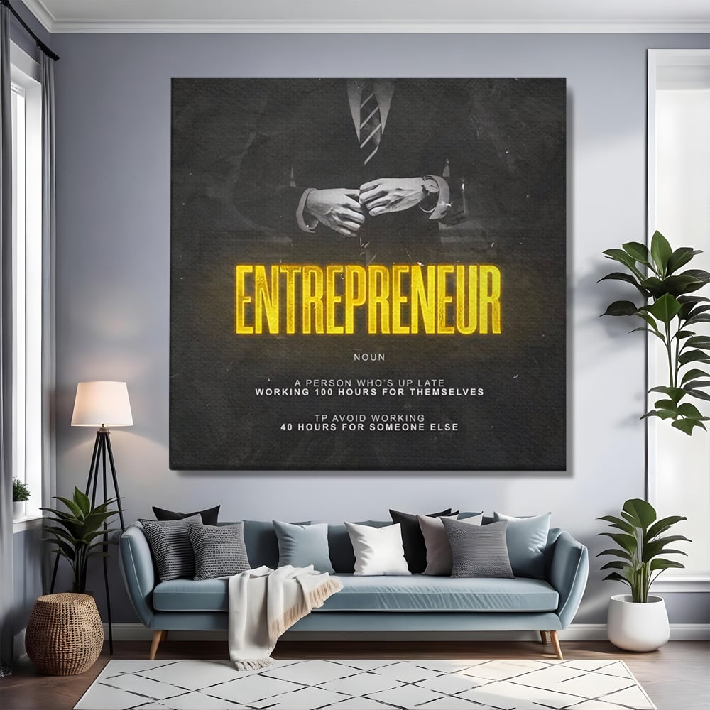 Leinwandbilder Premium LuxCanva® B1086, Der Unternehmer , Büro, Geschäft, Geschäftsmann, Büro, Geschäft, Arbeit, Arbeit, Arbeitgeber, Dekor, Unternehmer, farbig