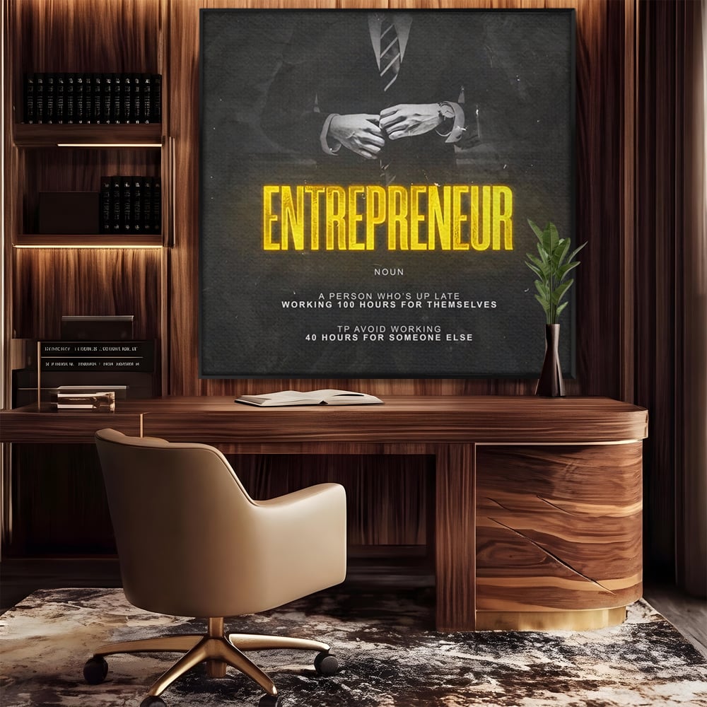 Leinwandbilder Premium LuxCanva® B1086, Der Unternehmer , Büro, Geschäft, Geschäftsmann, Büro, Geschäft, Arbeit, Arbeit, Arbeitgeber, Dekor, Unternehmer, farbig