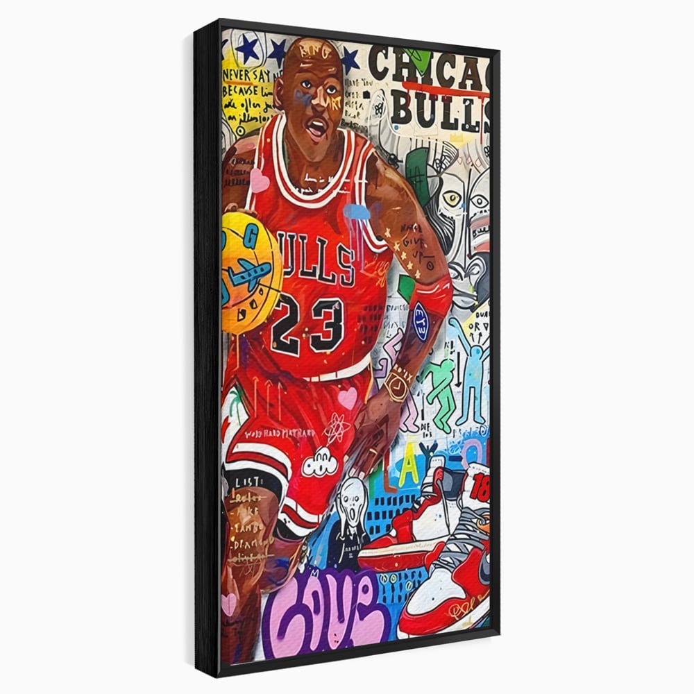 Tablou Canvas Premium LuxCanva® B1090, Marele Michael Jordan , Birou, Jucator Profesionist, Baschet, NBA, Camera copii, Chicago Bulls, Culori Vibrante