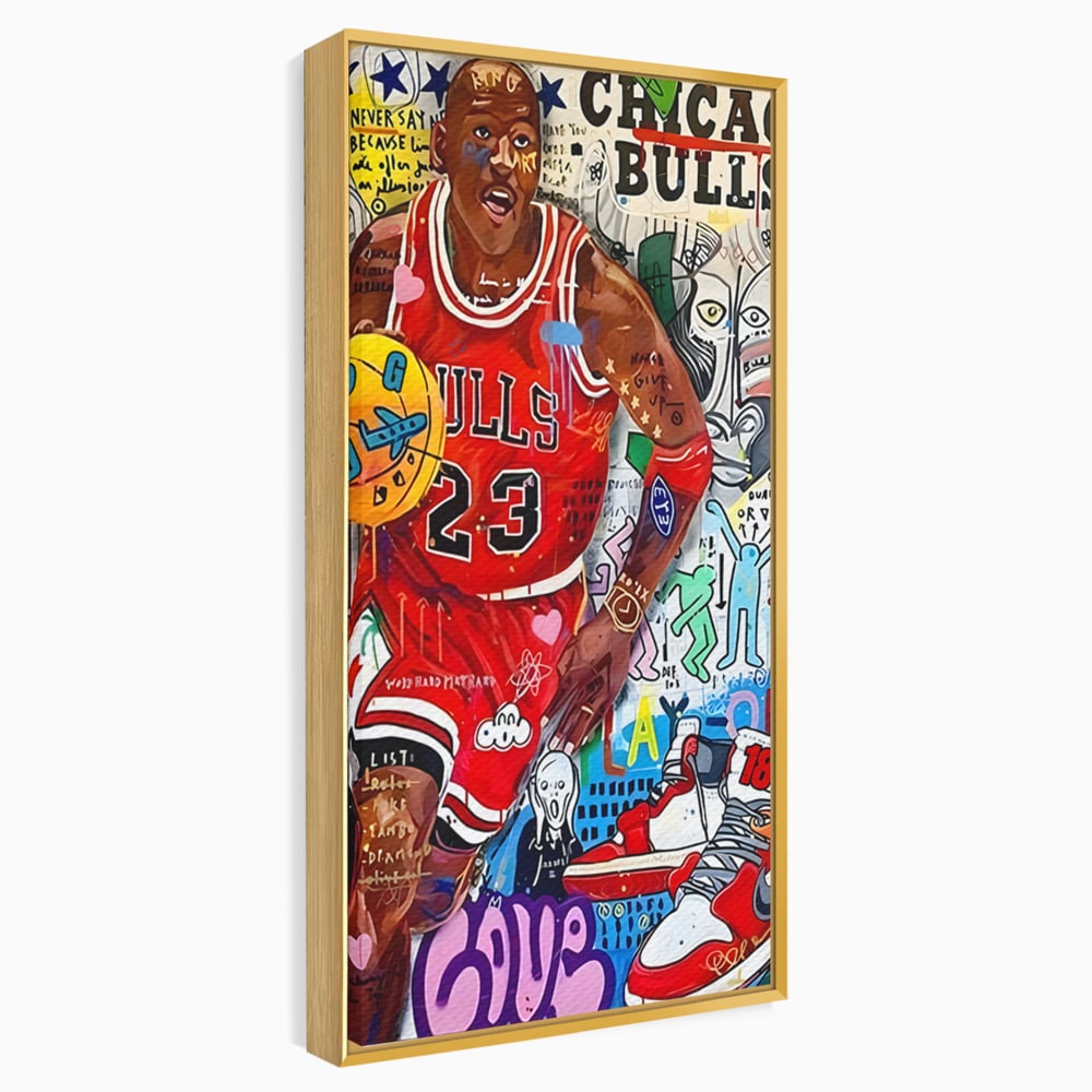 Tablou Canvas Premium LuxCanva® B1090, Marele Michael Jordan , Birou, Jucator Profesionist, Baschet, NBA, Camera copii, Chicago Bulls, Culori Vibrante