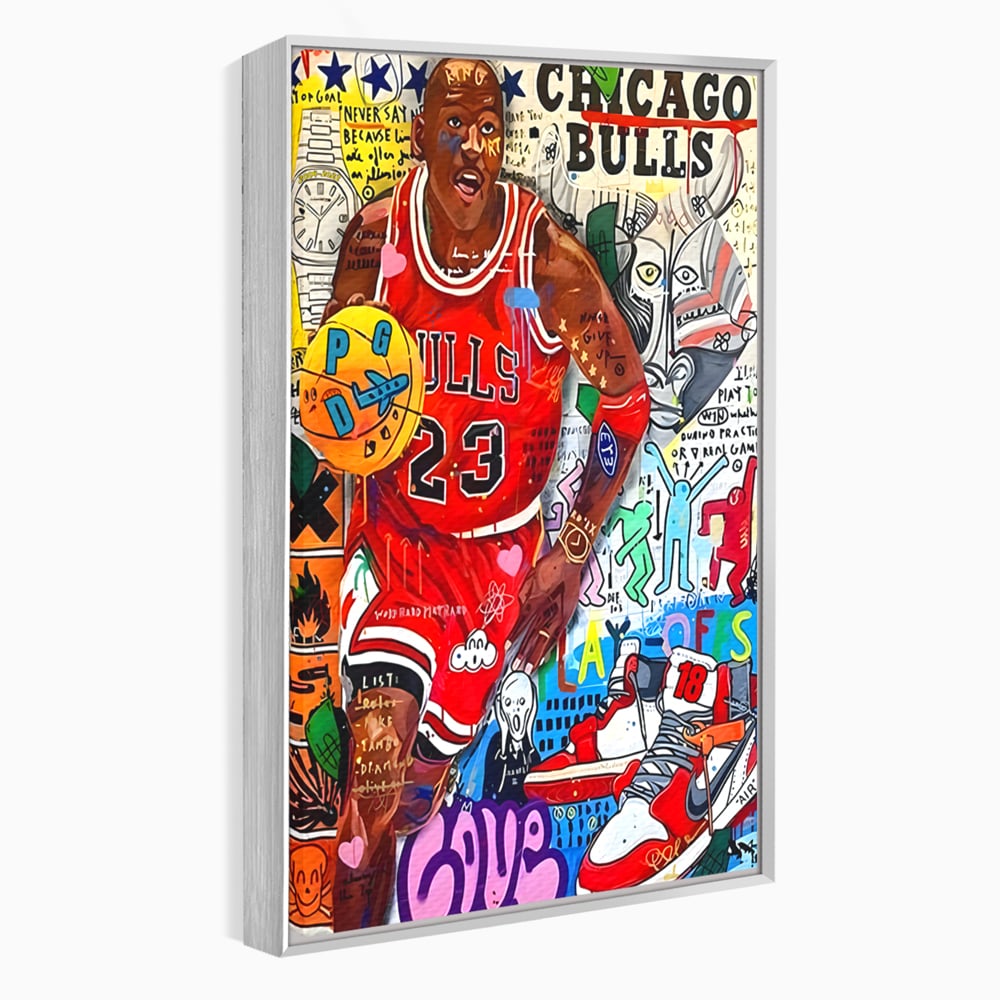 Tablou Canvas Premium LuxCanva® B1090, Marele Michael Jordan , Birou, Jucator Profesionist, Baschet, NBA, Camera copii, Chicago Bulls, Culori Vibrante