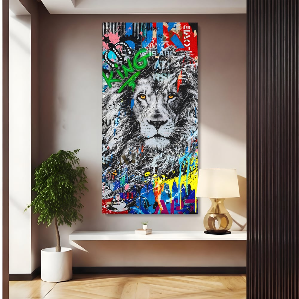Tablou Canvas Premium LuxCanva® B1093, Leul de la Hollywood , Living, Vedere, Cinema, Colorat, King, Dormitor, Audrey Hepburn, Celebritati, Culori Vibrante