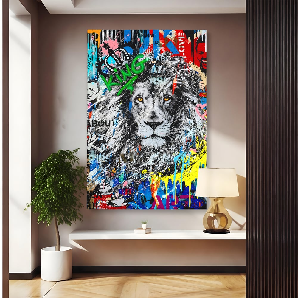 Tablou Canvas Premium LuxCanva® B1093, Leul de la Hollywood , Living, Vedere, Cinema, Colorat, King, Dormitor, Audrey Hepburn, Celebritati, Culori Vibrante