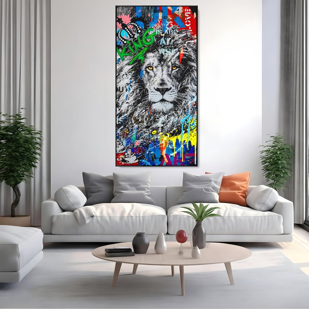 Tablou Canvas Premium LuxCanva® B1093, Leul de la Hollywood , Living, Vedere, Cinema, Colorat, King, Dormitor, Audrey Hepburn, Celebritati, Culori Vibrante