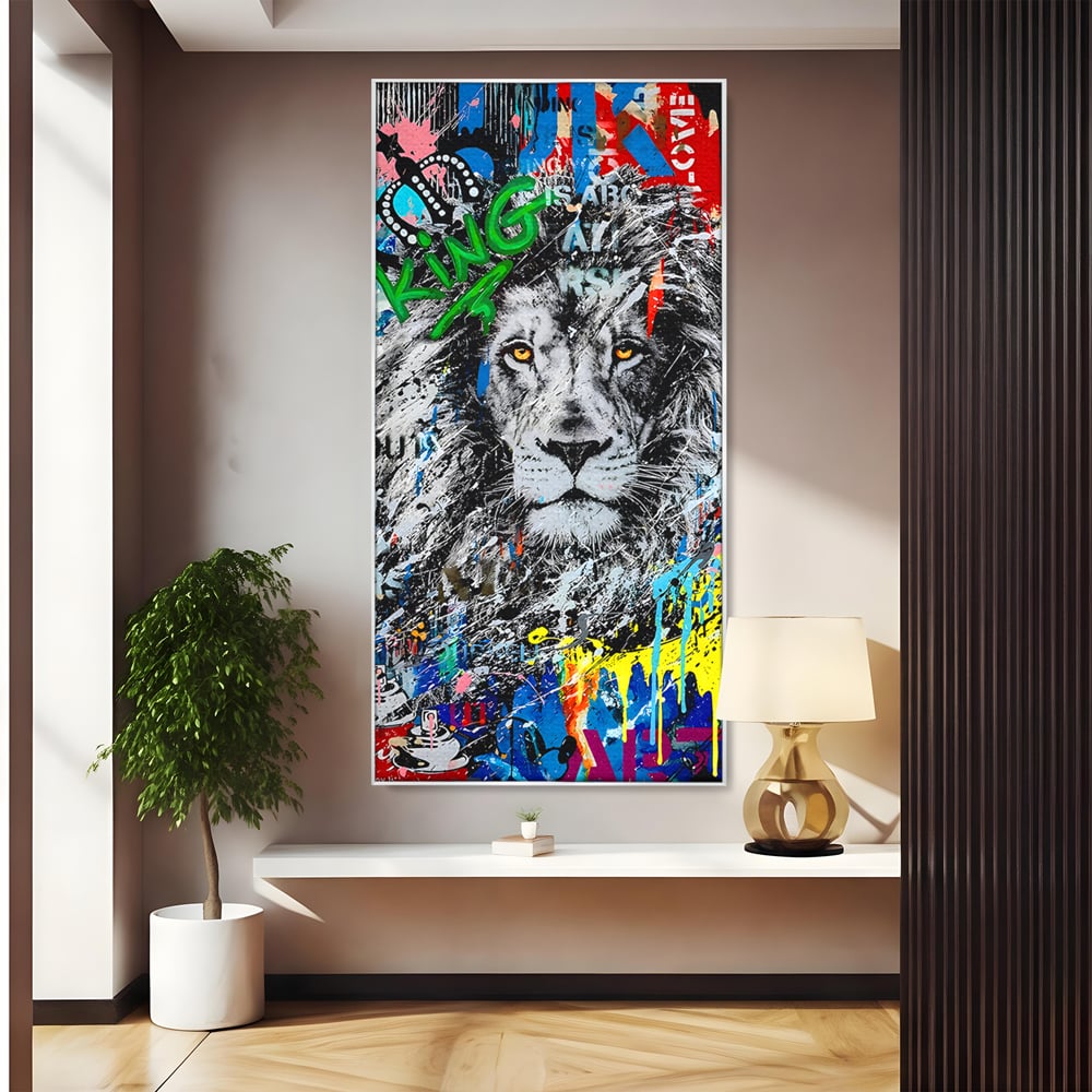 Tablou Canvas Premium LuxCanva® B1093, Leul de la Hollywood , Living, Vedere, Cinema, Colorat, King, Dormitor, Audrey Hepburn, Celebritati, Culori Vibrante