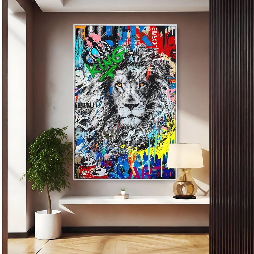 Tablou Canvas Premium LuxCanva® B1093, Leul de la Hollywood , Living, Vedere, Cinema, Colorat, King, Dormitor, Audrey Hepburn, Celebritati, Culori Vibrante