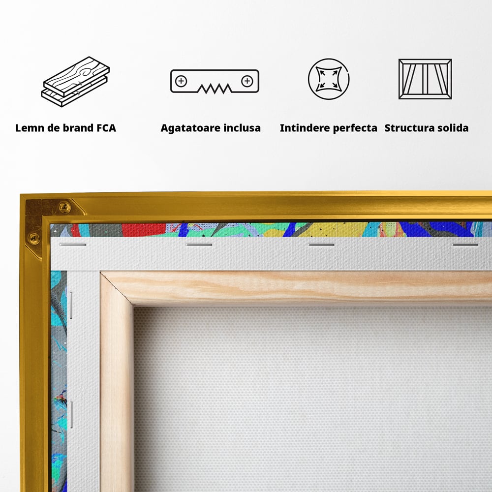 Leinwandbilder Premium-Leinwandkunst LuxCanva® B1097, Graffiti Flugzeug Fenster, Büro, Reisen, Flugzeug, Urlaub, Himmel, Wolken, leuchtende Farben
