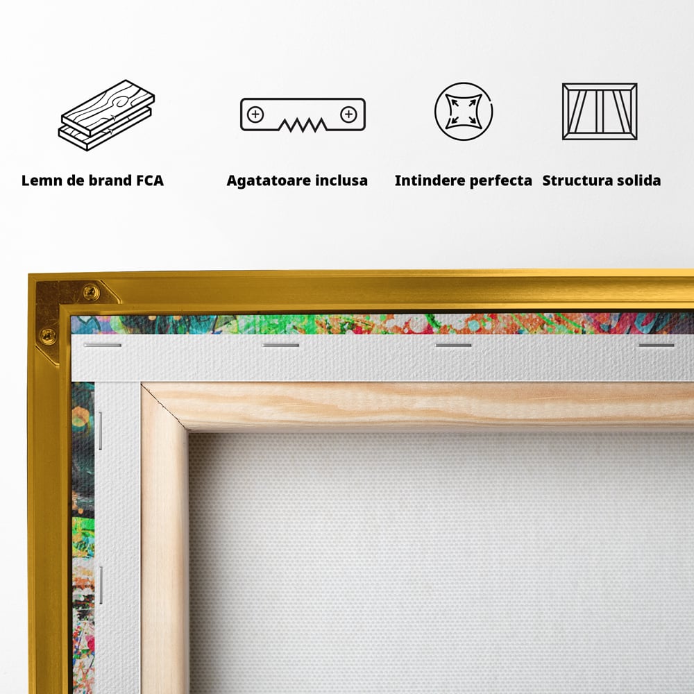 Tablou Canvas Premium LuxCanva® B1098, Cai Conectati Prin Iubire , Living, Cai, Graffiti, Iubire, Birou, Pop Art, Culori Vibrante